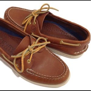 Sperry Top Sider Brown Leather Boat Shoe 7M